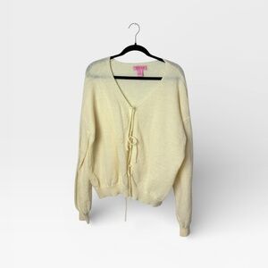 CoCo & Shay Yellow Tie Cardigan (C)‎